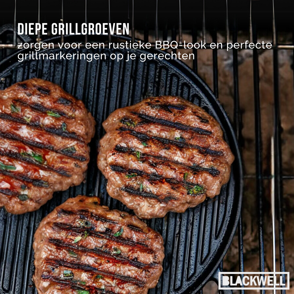 Blackwell Prensa para hamburguesas de hierro fundido / Prensa Smash Burger / Prensa para parrilla / Prensa para carne - Hierro fundido - ø 18 cm