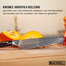 Set de cuchillos Blackwell (Cuchillo de chef + Cuchillo de oficina) - Estilo japonés - Acero damasco de 67 capas - VG10 - 2 piezas