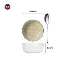Set de vajilla Cosy & Trendy Baltic Luna 18 piezas / 6 personas - 6 platos llanos, 6 platos de desayuno y 6 cuencos