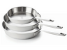 Set de sartenes Beka Maestro de acero inoxidable 3 piezas ø 20, 24 y 28 cm - apto para todas las fuentes de calor - sin revestimiento antiadherente
