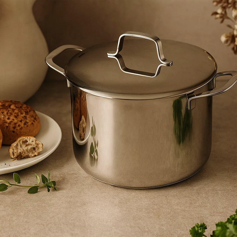 Olla para sopa Beka Maestro Acero inoxidable con tapa ø 24 cm / 7.4 litros - apto para todas las fuentes de calor