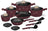 BerlingerHaus Pannenset Mat Bordeaux 11-Delig - Kookpan ø 20, 24, 28 cm, Koekenpan ø 24, 28 cm & Steelpan ø 16 cm - adecuado para todas las fuentes de calor
