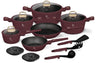 BerlingerHaus Pannenset Mat Bordeaux 11-Delig - Kookpan ø 20, 24, 28 cm, Koekenpan ø 24, 28 cm & Steelpan ø 16 cm - adecuado para todas las fuentes de calor