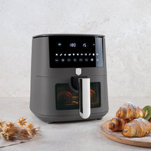 BerlingerHaus Airfryer XXXL Mat Antraciet - con ventana - 8 litros - 1650W