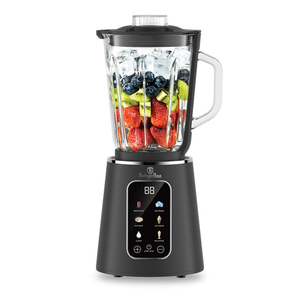 BerlingerHaus batidora digital mate antracita - jarra de vidrio - 1.5 litros - 1000W