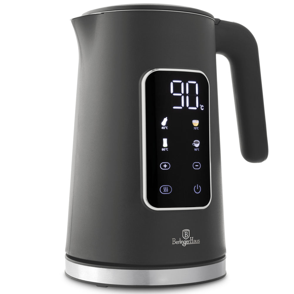 BerlingerHaus kettle Digital Mat Antraciet - Temperature setting - 1.7 liter - 2200W