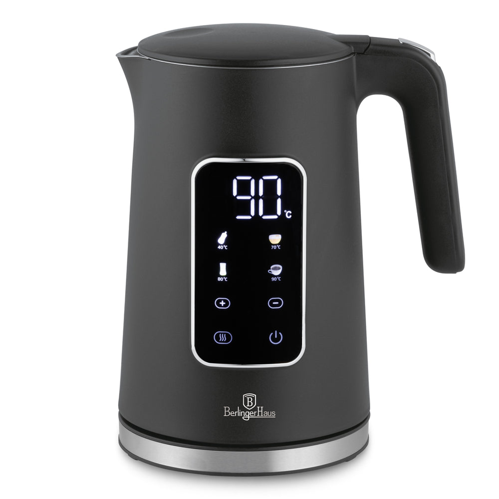 BerlingerHaus kettle Digital Mat Antraciet - Temperature setting - 1.7 liter - 2200W