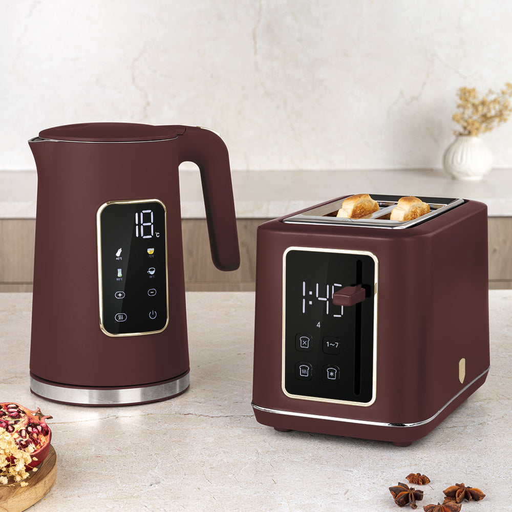 BerlingerHaus hervidor digital mate burdeos - ajuste de temperatura - 1.7 litros - 2200W