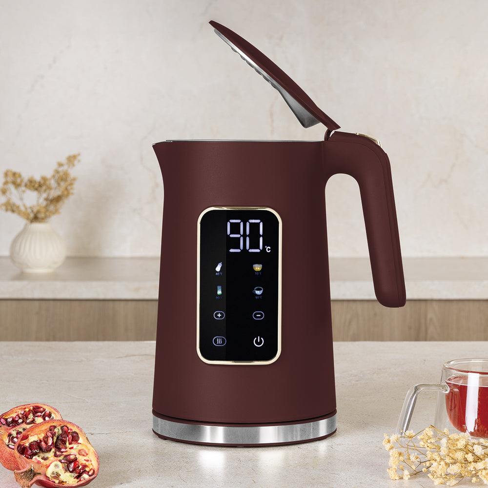 BerlingerHaus hervidor digital mate burdeos - ajuste de temperatura - 1.7 litros - 2200W