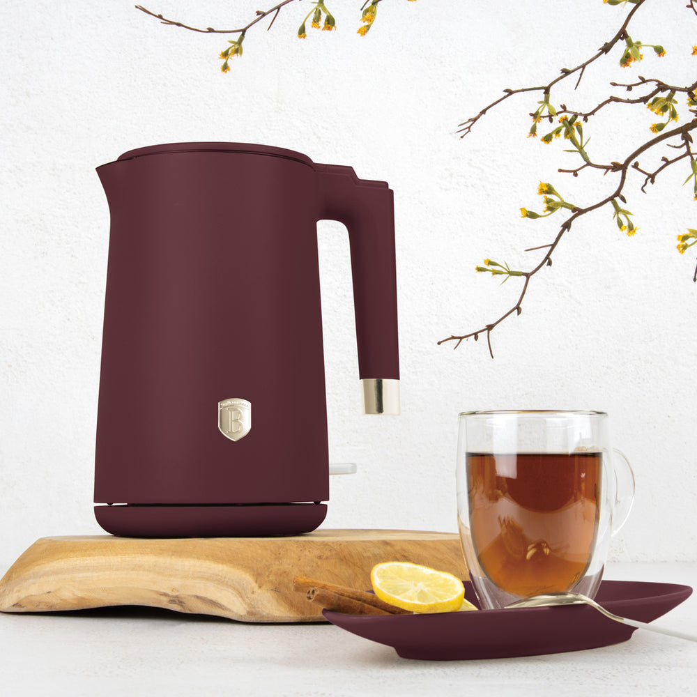 BerlingerHaus kettle Doble pared mate burdeos - 1.7 litros - 1800W