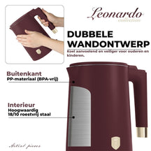 BerlingerHaus kettle Doble pared mate burdeos - 1.7 litros - 1800W