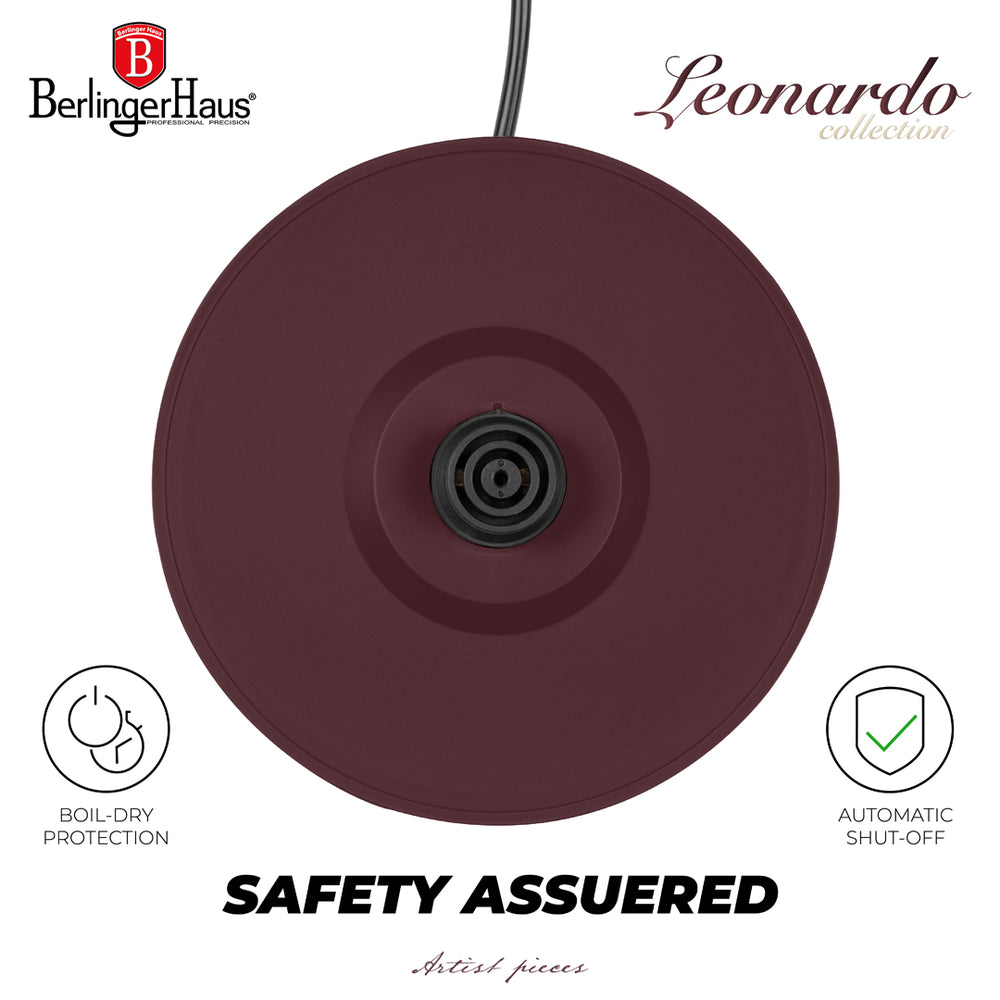 BerlingerHaus kettle Doble pared mate burdeos - 1.7 litros - 1800W
