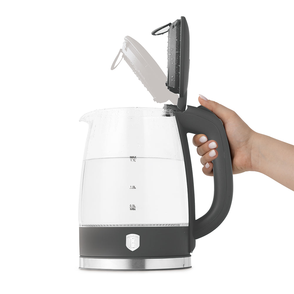 BerlingerHaus kettle vidrio mate antracita - 1.7 liter - 2200W