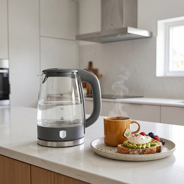 BerlingerHaus kettle vidrio mate antracita - 1.7 liter - 2200W