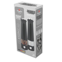 BerlingerHaus Set de molinillos de pimienta y sal eléctrico mate antracita - molino de cerámica - 2 piezas