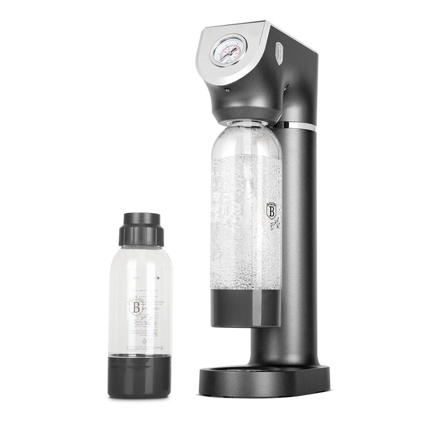 BerlingerHaus máquina de agua con gas Mat Antraciet - Barómetro - Incluye 2 botellas