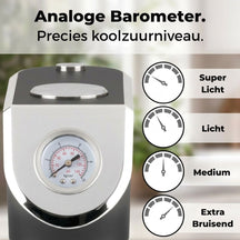 BerlingerHaus máquina de agua con gas Mat Antraciet - Barómetro - Incluye 2 botellas