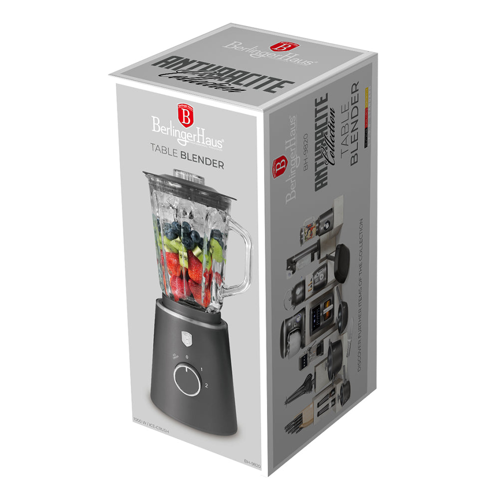 BerlingerHaus licuadora Mat antraciet - jarra de vidrio - 1.5 litros - 1000W