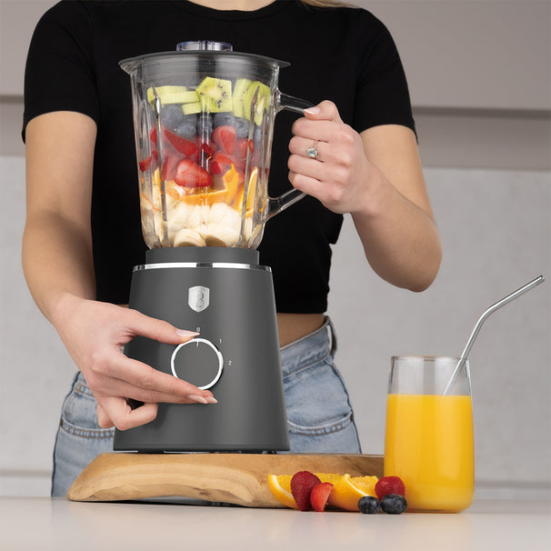 BerlingerHaus licuadora Mat antraciet - jarra de vidrio - 1.5 litros - 1000W