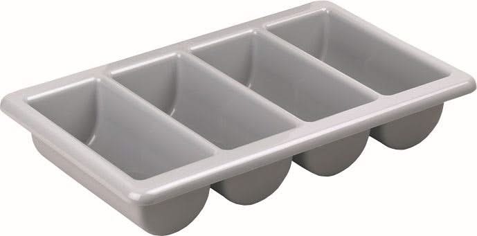 Hendi Caja para Cubiertos - 4 Compartimentos GN 1/1 - Gris