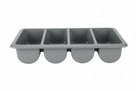 Hendi Caja para Cubiertos - 4 Compartimentos GN 1/1 - Gris