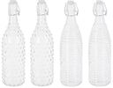 Cookinglife Botellas con Cierre de Abrazadera Dots & Lines - 1 Litro - 4 piezas