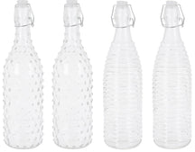 Cookinglife Botellas con Cierre de Abrazadera Dots & Lines - 1 Litro - 4 piezas