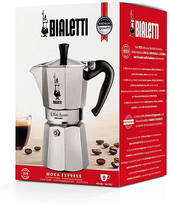 Bialetti Cafetera Moka Express para 4 Tazas