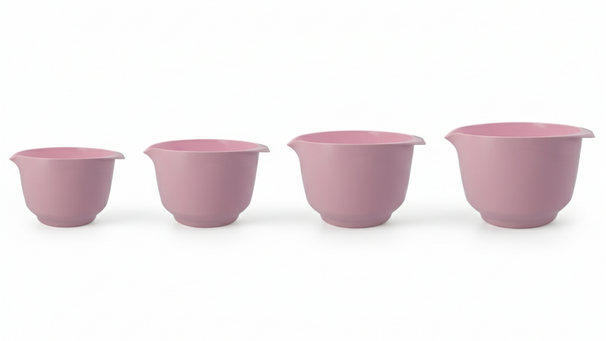 Birkmann Set de Cuencos Mezcladores / Cuencos para Masa Cuencos de colores 4 piezas - 1.5, 2, 3 y 4 Litros - Rosa Seda