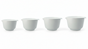 Birkmann Set de Cuencos Mezcladores / Cuencos para Masa Cuencos de colores 4 piezas - 1.5, 2, 3 y 4 Litros - Blanco