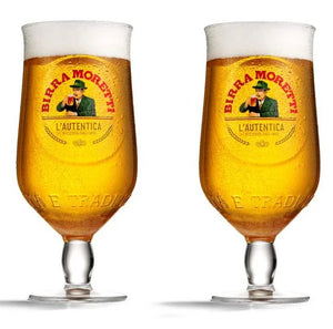 Vasos de cerveza Birra Moretti 250 ml - 2 unidades