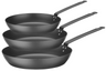 Blackwell Set de Sartenes de Carbono Acero 3 piezas - ø 20, 24 & 28 cm - adecuado para todas las fuentes de calor - sin recubrimiento antiadherente