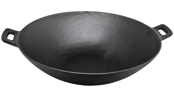 Wok / Wadjan Blackwell de hierro fundido ø 36 cm / 6.5 litros - apto para todas las fuentes de calor - sin recubrimiento antiadherente