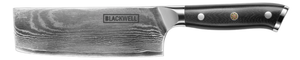 Cuchillo Nakiri Blackwell para verduras estilo japonés - 67 capas de acero damasco - VG10 - 17,5 cm