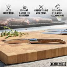 Blackwell Cuchillos para steak Laguiole - Madera de olivo - 6 Piezas