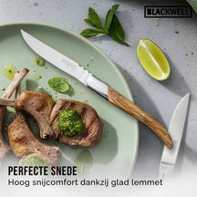 Blackwell Cuchillos para steak Laguiole - Madera de olivo - 6 Piezas