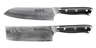 Set de cuchillos Blackwell (Cuchillo Santoku + Cuchillo para verduras / Nakiri) - Estilo japonés - Acero damasco de 67 capas - VG10 - 2 piezas