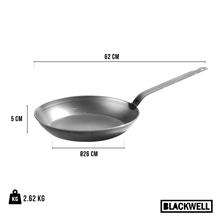 Sartén Blackwell de acero laminado - Sartén Lyonnaise - ø 32 cm - apto para todas las fuentes de calor - sin recubrimiento antiadherente