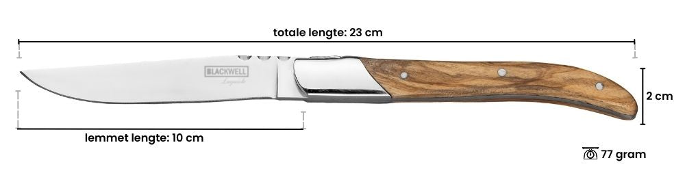 Blackwell Cuchillos para steak Laguiole - Madera de olivo - 6 Piezas