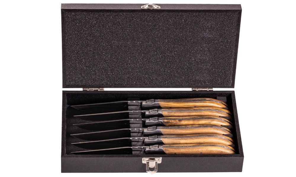 Blackwell Cuchillos para steak Laguiole - Madera de olivo - 6 Piezas