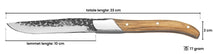 Cuchillos de bistec Blackwell Laguiole - Raw Black Lemmet - Madera de olivo - 6 piezas