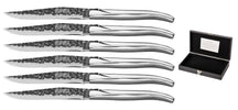Blackwell Cuchillos para steak Laguiole - Hoja Raw Black - Acero inoxidable - 6 Piezas