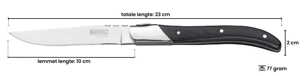 Cubiertos para steak Blackwell Laguiole - Cuchillos y tenedores para steak - Madera de pakka - 12 unidades