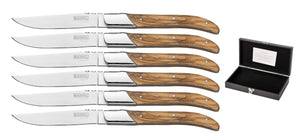 Blackwell Cuchillos para steak Laguiole - Madera de olivo - 6 Piezas
