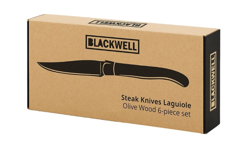 Blackwell Cuchillos para steak Laguiole - Madera de olivo - 6 Piezas