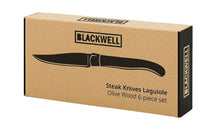 Blackwell Cuchillos para steak Laguiole - Madera de olivo - 6 Piezas