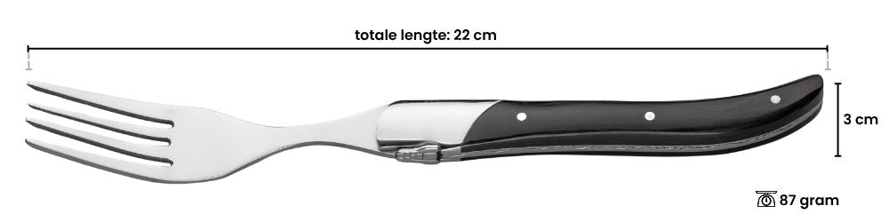 Cubiertos para steak Blackwell Laguiole - Cuchillos y tenedores para steak - Madera de pakka - 12 unidades