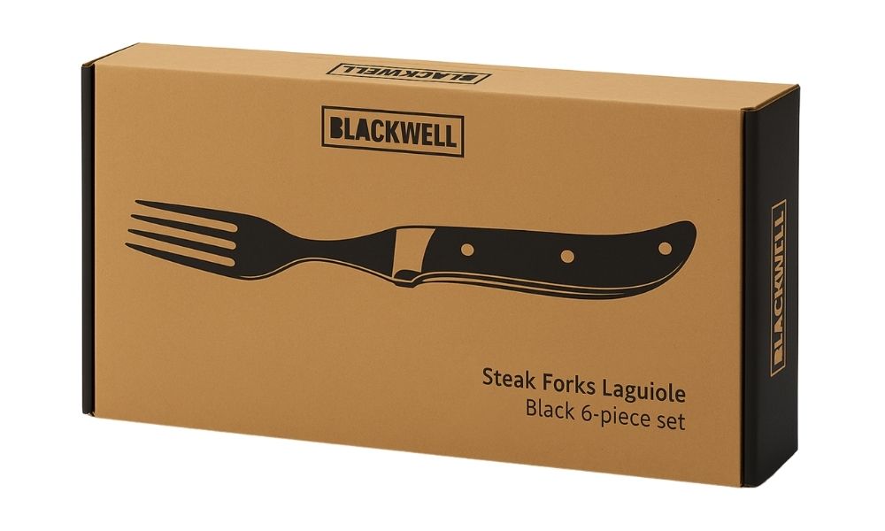 Cubiertos para steak Blackwell Laguiole - Cuchillos y tenedores para steak - Madera de pakka - 12 unidades