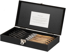 Cubiertos para steak Blackwell Laguiole - Cuchillos y tenedores para steak - Madera de olivo - 12 unidades