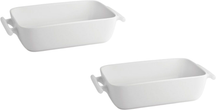 BonBistro Fuentes para horno Yong Squito - Blanco - 19 x 12 x 6 cm / 720 ml - 2 piezas